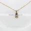 2015 Yiwu Simple Design Jewellery Hot Sales Brass Chain Gold Plated Pendant Necklace