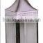 metal outdoor / large clear glass hurricane lantern / hurricane candle holder lanterns manufacture