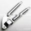 2015 hot Stainless steel Hand garlic Squeezer Garlic Press Kitchen Garlic Presser+silicone tube peeler