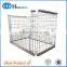 Industrial stackable steel wire mesh pallet cage