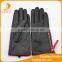 Ladies fashion sheepskin leather gloves with silver zipper and red belt the best sell Hot mother fashion gloves