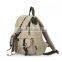 BP010MX Fashion Khaki Durable High Quality Custom Canvas Pocket Padded Backpack