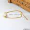 Delicate Gold Chain Oval Glass Bracelet