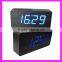 Multi-function voice control digital led wooden clock