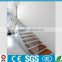 YUDI customized frameless glass solid wooden straight floating stairs manufacture