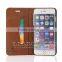 genuine leather for Iphone 6 plus wallet case with standing