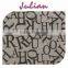 letters pattern on grey nylon Spandex print bengaline fabric