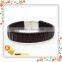 Alibaba wholesale flat leather bracelet for ladies with charming clasp