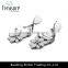 fashion jewelry brand latest hot selling blue gray glass stone drop earring