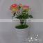 home garden artificial led rose flower bonsai with led light with battery