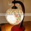 Jingdezhen ceramic handmade wooden crafts in vase shape table lamp