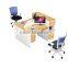 White and black staff working desk office workstation design with hang-in cabinet for USA