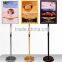 Iron Round Base Aluminum Poster Frame Menu Stand Holder