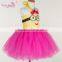 Fancy pink kids dress photo lovely baby girls party wear dress cute hand made baby girl dress