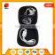 PU Leather Exterior Earphone Case Quadrate Style Hard Case with Zipper Closure