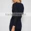 2015 fashion long sleeves plunging neckline women short jumpsuits