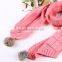 MS81057C Korean Style Winter Kids Plain Design Scarves