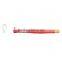 Red pongee with silk screen printing 16 ribs straight umbrella