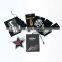 black background paper hang tags