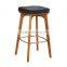 BS008A Yellow leather bar stool