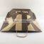 Flexo printed promotional brown kraft paper bags with twisted patch handle in new style