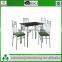 cheap dining sets 1 pc table + 4 pcs chair metal frame