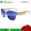2016 new design good quality PC frame with 100% natural bamboo sunglasses UV400