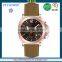 FS FLOWER - Men's Leather Wrist Watch Western Design Chronograph Movement Quartz Watch At Cheap Price