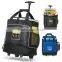 Polyester Insluated 32 Can Trolley Rolling Beverage Cooler Bag With Wheels
