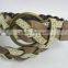 PU and lace braided decorative dress belt for dress