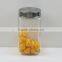 Four Sizes Square Glass Storage Jar with Metal Lid