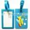 Custom promotional gifts cute airplane shaped soft pvc luggage tag