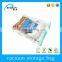Clear plastic vacuum compressed bag for clothing