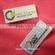 colorful textile woven badge with merrow border