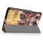 New fashion three folding leather stand case for Samsung Tab E8.0 hard pu tablet pattern case