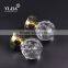 gold finish clear zinc alloy glass door handles