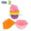 Food grade bakeware heart shape silicone cupcake cups