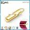 Column shape gold decorative bag metal zip pull