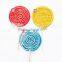 Christmas Decoration Candy , Colorful Swirl Flat Lollipops