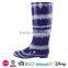 New design purple solid horse gumboots custom rain boots for women