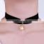 Fashion new black velvet clavicle jewelry Christmas bell pendant choker necklace