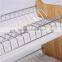 2016 high quality 2 tier wooden dish rack with drainer