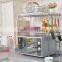 Factory Portable Metal Microwave Shelf Stand Rack Folding Corner Kitchen Shelf