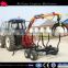 ATV towable self power log timber trailer crane 4WD drive with hdyraulic lifting