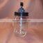 Vintage Mason Jar Soap Dispenser With Antiqued Black Lid & Pump