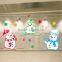 Decorative Christmas Window Stickers Colorful Non-gel X-mas Decoration Showcase Stickers For Mall/Shop/House