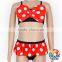 White Dots Red Black Bow Top Ruffle Bloomers Lovely Two Pieces Baby Bikini Swimsuit