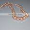 Pretty 3-4mm Pink Freshwater Pearl Necklace 925 Sterling Silver Clasp