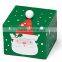 plastic Christams gift music box , decoration box with snow mand and christmas tree inside