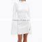 Women Fashion John Zack Petite High Neck Open Back Mini Dress With Split Sleeve